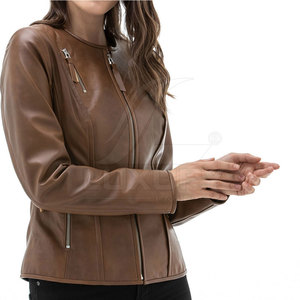 Chaquetas de Cuero para Mujer, Invierno, Cuello Alto, Tejidas, Transpirables, Ecológicas, Logotipo Personalizado, Alta Calidad, LUXURY IMPEX, Venta al por Mayor 2025 - Product Image 6