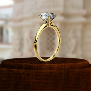 Anillo de Compromiso con Diamante de Corte Asscher de 1 Quilate, Anillo de Compromiso Creado en Laboratorio, Anillo de Promesa de Oro Blanco de 14 Quilates, Certificado IGI, Anillo de Novia - Product Image 3