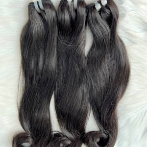 Extensiones de Cabello Humano Vietnamita Virgen Remy de Grado Superior, Doble Trama a Máquina, con Cutícula Alineada, Súper Doble Trama, Color Negro Natural, Venta al por Mayor - Product Image 5