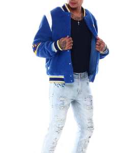 Custom Print Logo Men's Retro Winter Outdoor <b>Work</b> Jackets <b>Fleece</b> Varsity Jacket Chenille Embroidery Winter Jacket Cotton - Product Image 4