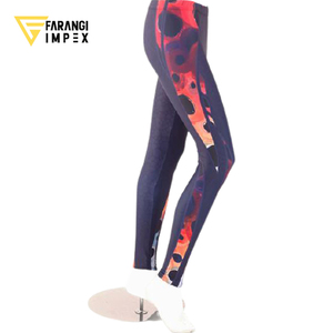 Leggings mi-mollet respirants personnalisés pour femmes, imprimé floral, style bohème, extensibles, tricotés en Spandex et Polyester, écologiques - Product Image 6