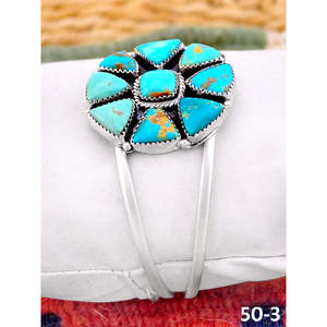 Southwest Handmade Santa Maria & Sterling Silver Fashion Cuff Bracelet - Product Image 1