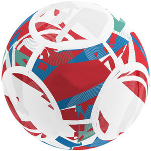 Balón de fútbol cosido a máquina con capa de poliuretano duradero, Blanco/rojo/azul, 14 paneles - Product Image 3