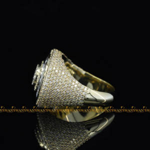 Anillo único de Plata de Ley 925 Hip Hop con diamantes de moissanita de corte redondo y Baguette que mejoran la claridad VVS para bodas - Product Image 6