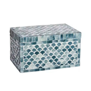 Luxueux de haute qualité nacre boîte décorative élégante Style Vintage boîte-cadeau décor de Table fabriqué à la main Vietnam stockage utilisation - Product Image 1