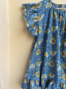 Main bloc imprimé femmes haut d'été décontracté Floral coton Blouse avec broderie à la main vêtements d'extérieur courts - Product Image 2