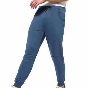 Pantalones de chándal deportivos ajustados para hombre, lona transpirable, respetuoso con el medio ambiente, gimnasio, entrenamiento, joggers informales, cierre de cordón - Product Image 5