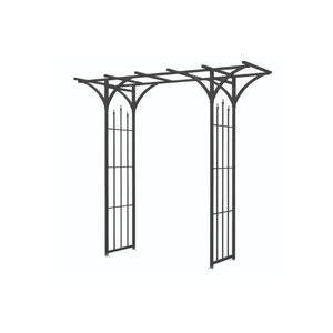 Simple Round Shape Metal Garden <b>Arch</b> Arbor Trellis for Backdrop Stand for Indoor Outdoor Wedding Lawn Backyard Party Decor - Product Image 2