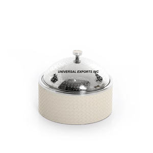 Calentador de alimentos de acero inoxidable con acabado dorado, caligrafía árabe, cazuela de diseñador hecha a mano, vajilla de forma redonda, calentador de alimentos - Product Image 4