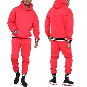 Haute qualité hommes vestes coton survêtement poids lourd hiver Streetwear pull survêtement pour hommes solide noir blanc rayé - Product Image 1