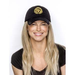 Gorra Negra Bordada con el Logotipo del 50 Aniversario, de Alta Calidad, de 5 Paneles, Tela Oxford de Velour, Elegante, con Visera Curva, Diseño de Hojas - Product Image 1