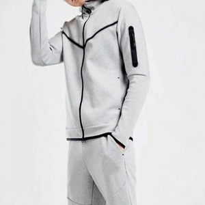 Survêtement en coton réfléchissant avec logo de haute qualité pour hommes, survêtement en coton personnalisé, sport, course à pied, football - Product Image 1