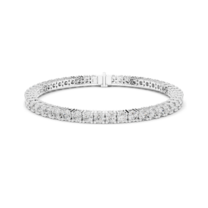7.04 CT Lab VVS-VS EF CVD Diamond Tennis Bracelet Round Brilliant Cut 18KT, 14KT, 10KT Gold & 925 <b>Silver</b> Rose, - Product Image 4