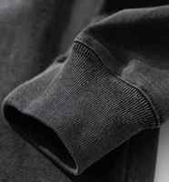 T-shirts pour hommes en tricot délavé à l'acide, vintage, avec logo personnalisé, respirants, à séchage rapide, à manches courtes, col rond, streetwear, tissu 180g