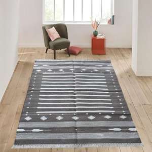 Handwoven Cotton Dhurrie Rug <b>Kitchen</b> <b>Runner</b> And Living Room Bedroom Accent 001 - Product Image 1