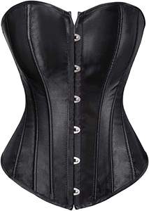 Corset de brocart d'entraînement de taille en satin désossé en acier pour femme - Product Image 4