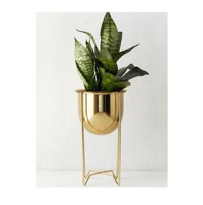 ที่ปลูกต้นไม้ในร่ม/กลางแจ้งเคลือบด้วยผงอลูมิเนียมทรงกลมที่ทันสมัยสำหรับสวนระเบียงห้องนั่งเล่นหรือตกแต่งบ้าน - Product Image 3