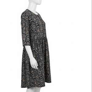 Vestidos Casuales Estampados Ecológicos de Algodón Orgánico Transpirable y Suave para Uso Diario, Moda Femenina, Proveedor Mayorista OEM - Product Image 2