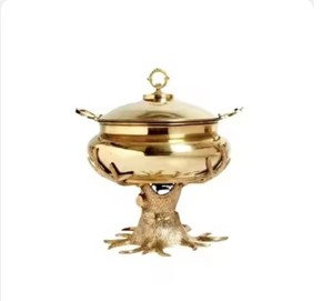 Calentador de alimentos duradero, olla caliente hecha a mano, plato de frotamiento de cobre martillado, calentador de alimentos, soporte de candelita de Metal, ollas calientes duraderas de alta venta - Product Image 5