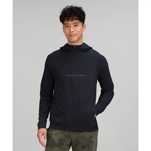 Y2K มีฮู้ดแบบรูดซิปสำหรับผู้ชายผ้าคอตตอน100% มีฮู้ดสั่งพิมพ์โลโก้แบบสีทึบ - Product Image 5