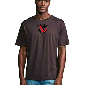 Unisex Custom 100% Cotton Short Sleeve <b>Tshirt</b> Men's Screen Printed with Heat <b>Transfers</b> and DTG Embroidered Logo - Product Image 1