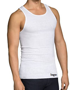 เสื้อกล้ามผ้าฝ้าย100% ผู้ชายเสื้อผ้าแฟชั่นนำเข้าพร้อมแท็กปิดแบบดึงและซักด้วยเครื่องได้ - Product Image 1