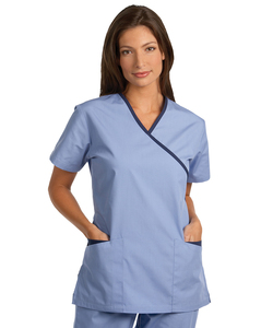 Conjuntos de uniformes de Enfermería de manga corta para mujer Diseño de cremallera de moda Ropa de laboratorio médico dental hecha de lona para médicos - Product Image 2