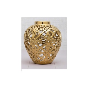 Attractive Design Modern Brass <b>Flower</b> Pot Frame <b>Flower</b> <b>Vase</b> Handmade Brass Color Luxury Floor Metal <b>Vase</b> <b>for</b> <b>Sale</b> - Product Image 2