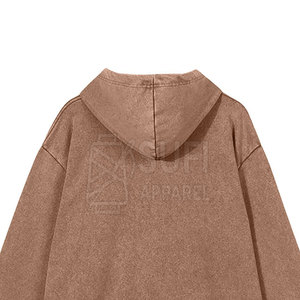 Qualité supérieure Hiver Hommes Vintage Wash Hoodies 100% Coton Polaire Respirant Séchage Rapide Tailles Personnalisables - Product Image 4