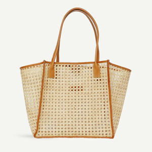Rattan <b>Bags</b> Environmentally friendly Rattan Leather <b>Bags</b> <b>Summer</b> Beach <b>Bags</b> High Quality Natural Woven Baskets Made in Vietnam - Product Image 1