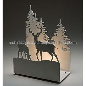 Portavelas votivo dorado y blanco, soporte votivo para centros de mesa de boda, decoraciones de mesa - Product Image 3