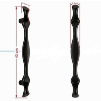 Poignée de porte et de fenêtre en laiton au design antique avec laiton doré poli pour porte principale de maison de luxe