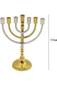 Venta al por mayor personalizado 9 brazos de aluminio hecho a mano respetuoso con el medio ambiente árbol vida Menorah Hanukkah candelabro precio bajo Navidad - Product Image 4
