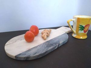Planche à découper en forme d'oeuf en bois et marbre de haute qualité Design moderne écologique pour la maison Hôtel Restaurant Utilisation - Product Image 3