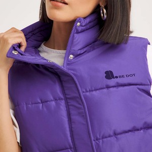 Chaleco Acolchado Ligero de Invierno para Mujer, Sin Mangas, Ajustado, con Cuello Alto, Cortavientos y Transpirable - Product Image 3