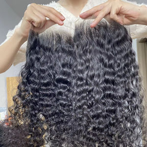 [LACE HD CLOSURE] vente en gros 2*6 4*4 5*5 6*6 7*7 dentelle HD, extensions de fermeture de dentelle de cheveux humains en vague bouclée droite - Product Image 1