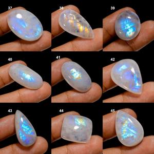 Top qualité lâche naturel Semi précieux Multi feu arc-en-ciel pierre de lune pierre précieuse produit en vrac fait à la main - Product Image 1