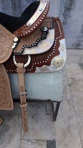 อานม้าม้าม้าม้าสีเงินแบบปรับแต่งขนาดได้หนังแท้มีให้เลือกหลายสีและหลายขนาด - Product Image 4