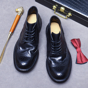 รองเท้าหนังวัวแท้แบบอ็อกซ์ฟอร์ด พร้อมส้นรองรับแรงกระแทกและดีไซน์กันลื่น รองเท้าหนังสำหรับสุภาพบุรุษ - Product Image 2