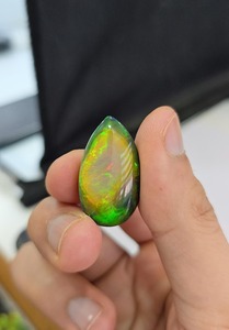 Cabujón de ópalo negro etíope natural. Pieza de primera calidad. 11,70 CTS Total. Cabujón de ópalo de calidad de clase mundial - Product Image 2