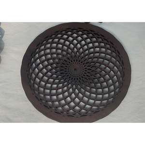 Wooden Round Flower Pattern <b>Trivet</b> Heat Resistant Tabletop Protector For Kitchen Dining restaurant Tableware Decorative Use - Product Image 2