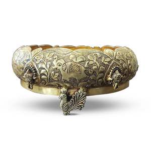 ชามข้าวทรงกลมดีไซน์หรูทันสมัย ทำจากอะลูมิเนียม งานแฮนด์เมด รับสั่งทำ  ลายตอกแบบมีเท็กซ์เจอร์ - Product Image 2