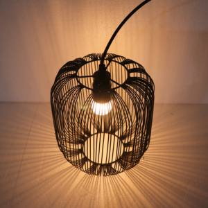 Industrial <b>Vintage</b> Black Pendant Light Matte Finish Farmhouse Rustic Carved Design Adjustable Height Dimmable Warm White for - Product Image 6