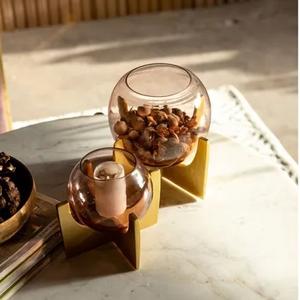 Glass Votive <b>Candle</b> Holder With Metal Tree Shape Votive Stand for Home Decoration <b>Hanging</b> <b>Candle</b> Holder Wedding Decorated Votive - Product Image 2