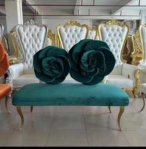 DREAMLIKE, gran oferta, muebles de Hotel para bodas, decoración del hogar, sofá para novia y novio, sillas de boda, fiesta de eventos, conjunto de sofá de terciopelo blanco - Product Image 5