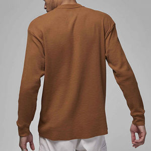 Camiseta de manga larga de alta calidad para hombre, 100% algodón, 2024, ropa sencilla a la moda, camiseta transpirable de cuello redondo para hombre - Product Image 2