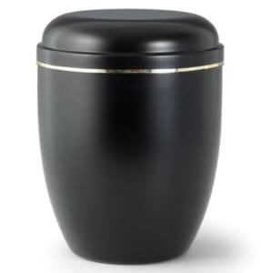 Beau coeur Design autocollant bleu et anneau or fini fer métal urnes de crémation pour cendres humaines - Product Image 2