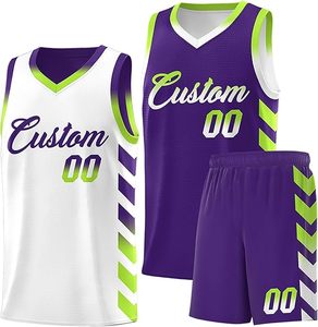 Conjunto de Uniforme de Baloncesto Reversible Personalizado, Transpirable, de Dos Caras, Jersey y Pantalones Cortos de Secado Rápido, Antibacteriano, para Clubes - Product Image 1