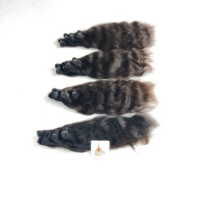 100% Raw Indian fabrica máquina de ondas profundas de color natural paquetes de cabello crudo doble tejido de trama cabello humano Natural al por mayor - Product Image 4