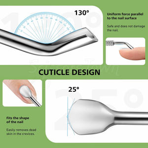 Herramienta profesional para cutículas de uñas con marca personalizada Acero inoxidable de alta calidad para uso en salón - Product Image 5